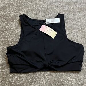 NWT Venus Black Swim Top Size M